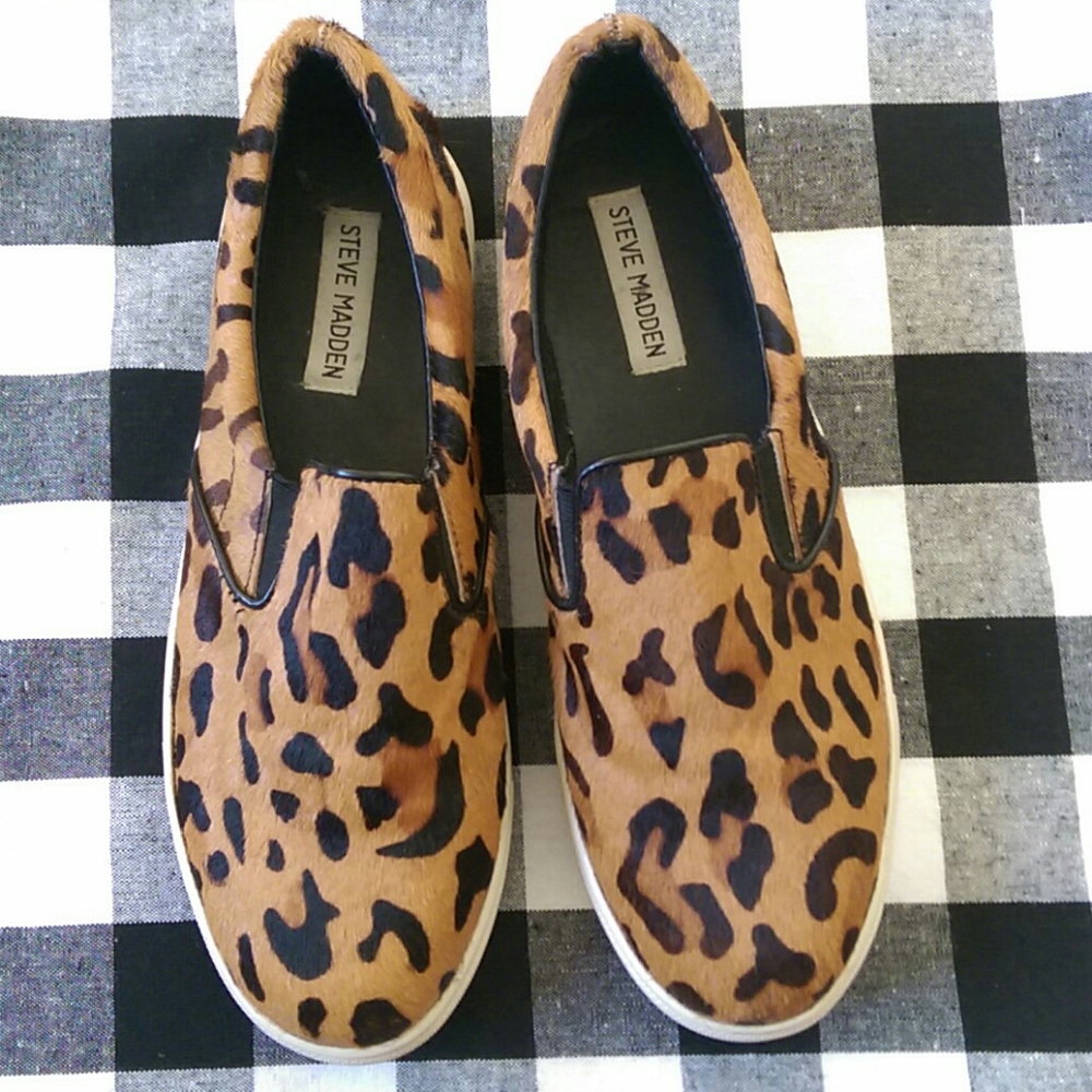 Steve Madden Ecentric leopard slip on sneakers
